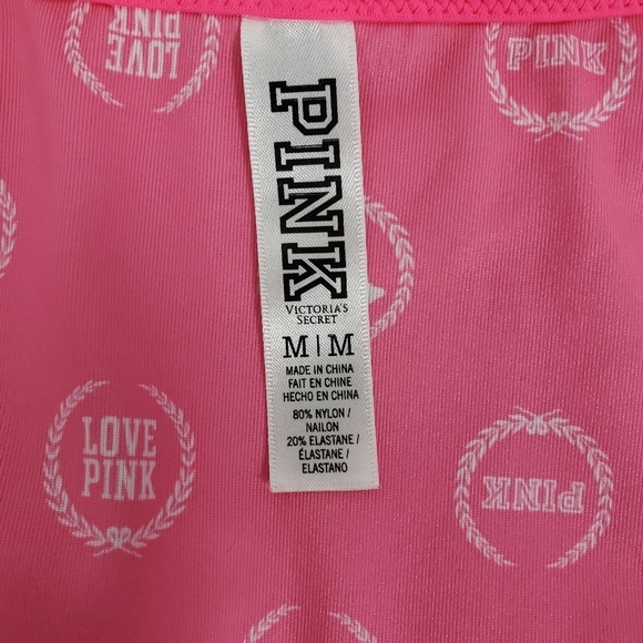 PINK VS Victoria's Secret Peach with Pink Stars Bikini Bottoms Women's Size M - Picture 7 of 8
